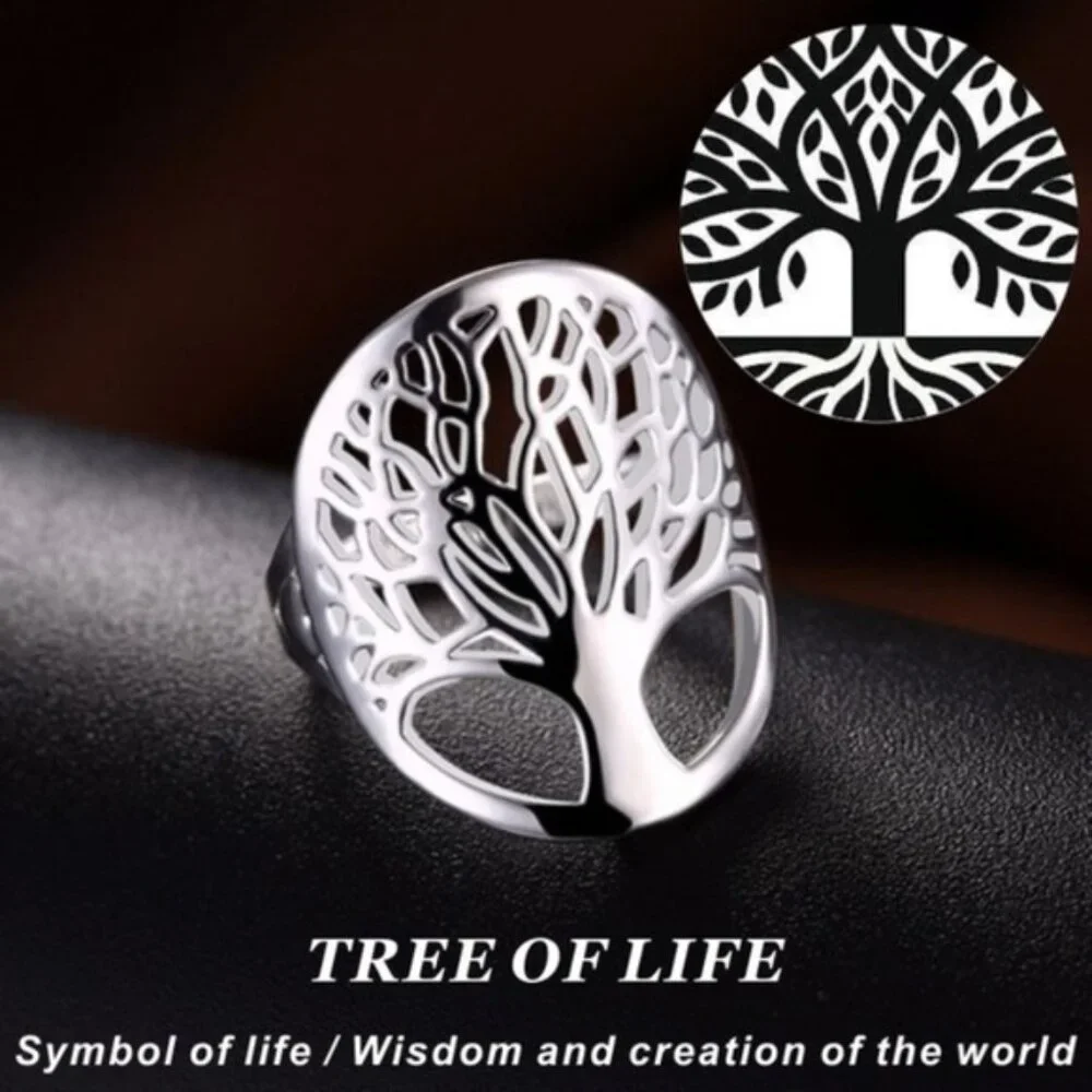 Tree of Life‎ Silver Ring